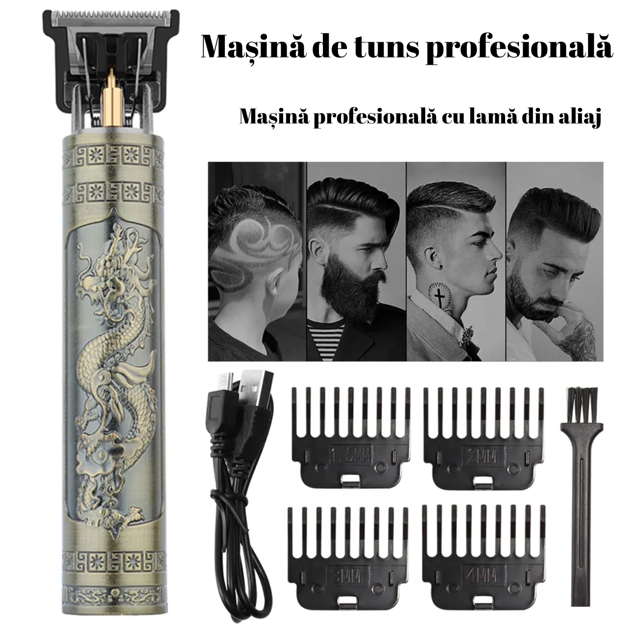 Mașină de tuns profesională fără fir